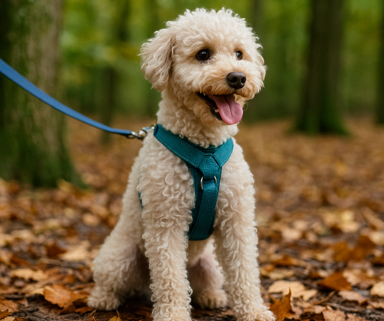 BARF gesunder Hund glänzendes Fell Kleiner, vitaler Hund mit glänzendem Fell als Beweis für die Gesundheitsvorteile von BARF.